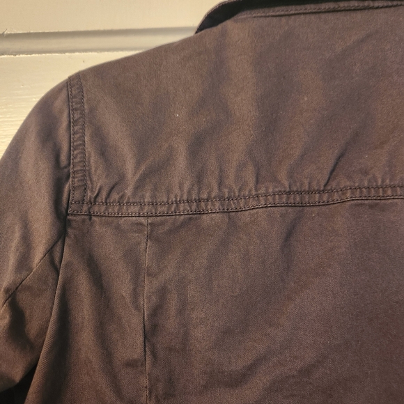 J. Crew Dark Gray Canvas Military Utility Cargo Women's Jacket Coat Sz Small EUC - Picture 8 of 12